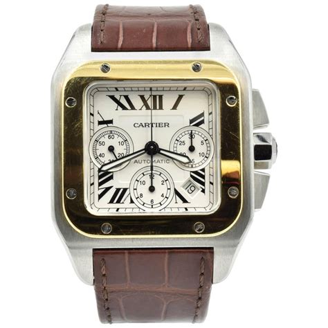 two tone cartier watch|cartier santos chrono24.